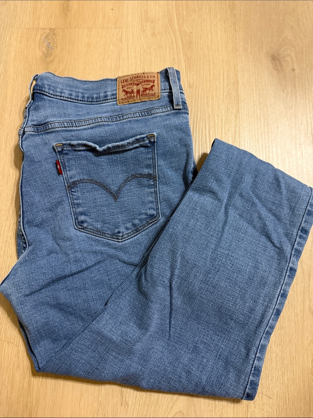 Levi's Medium Blue Straight-Leg Denim Jeans